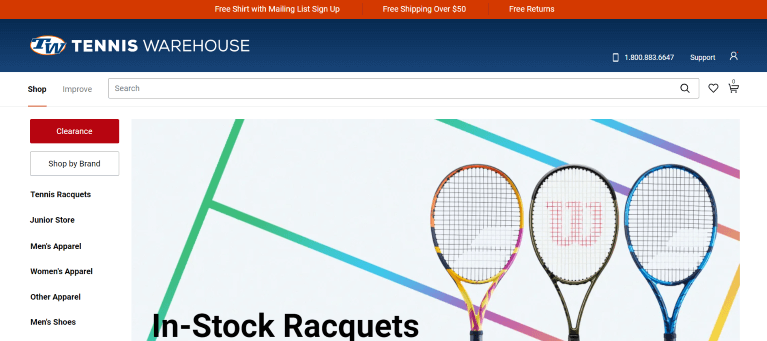Tennis Warehouse Online Tennis Store