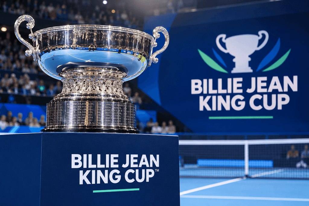 Billie Jean King Cup trophy at the tennis finals