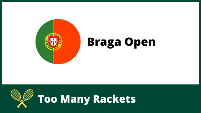 A flag of Portugal next to the words Braga Open