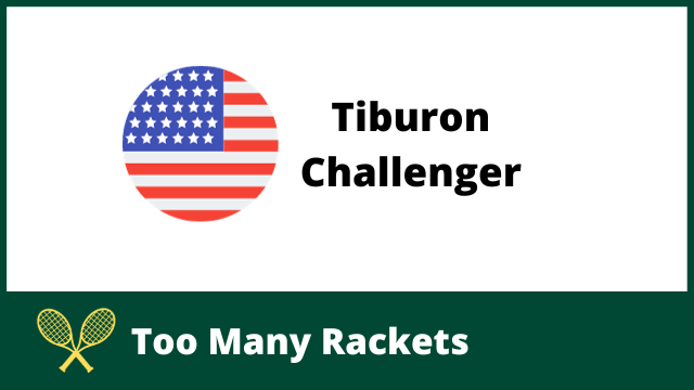 An American Flag net to the words Tiburon Challenger
