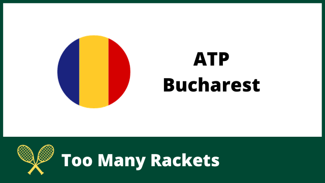 Flag of Romania next to the words ATP Bucharest