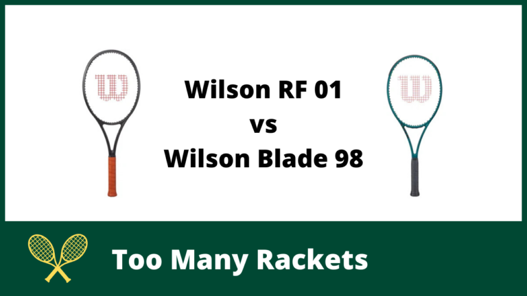 A picture of the Wilson RF 01 and Wilson Blade 98