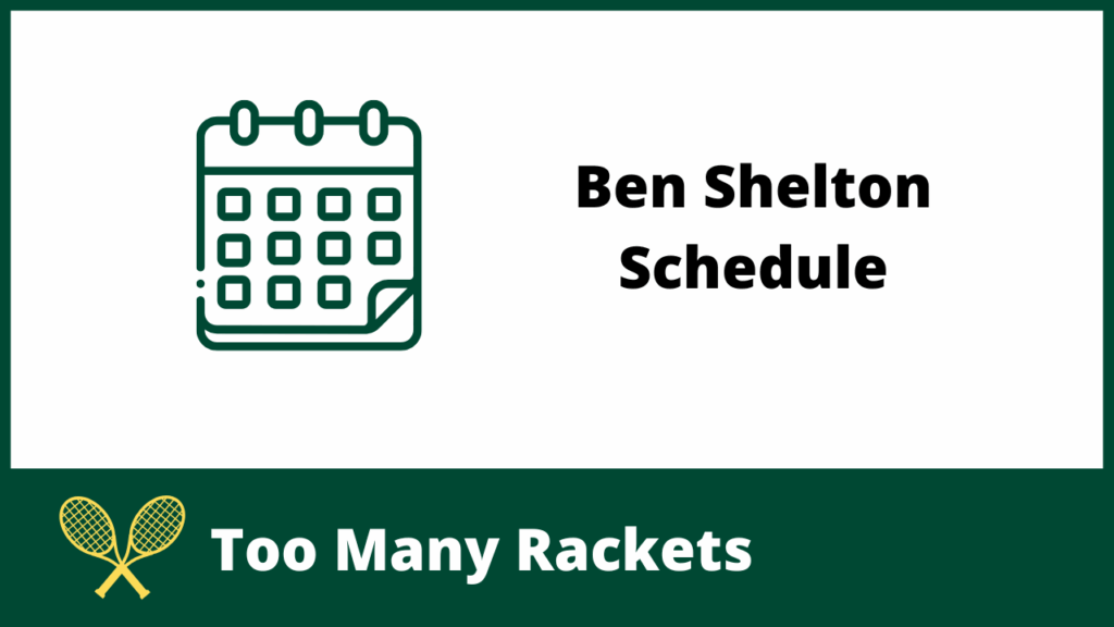 The words Ben Shelton Schedule next to a picture of a schedule