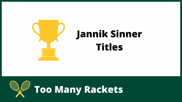 A trophy next to the words Jannik Sinner Titles
