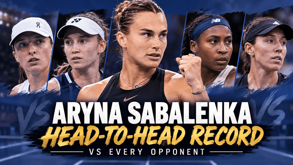 Aryna Sabalenka head-to-head record against Iga Swiatek, Elena Rybakina, Coco Gauff and Jessica Pegula